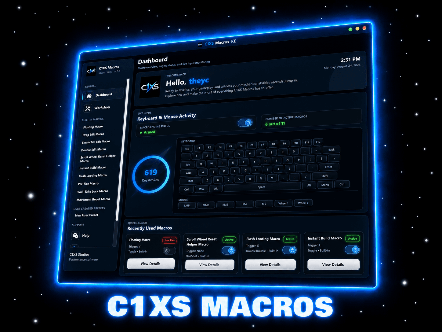 C1XS Macros — Keyboard Edition (3 Month License) preview 1